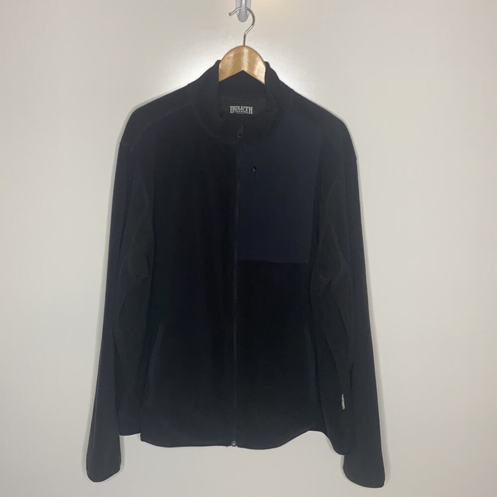 Duluth Trading Co. Black Fleece Full Zip Jacket Size XL